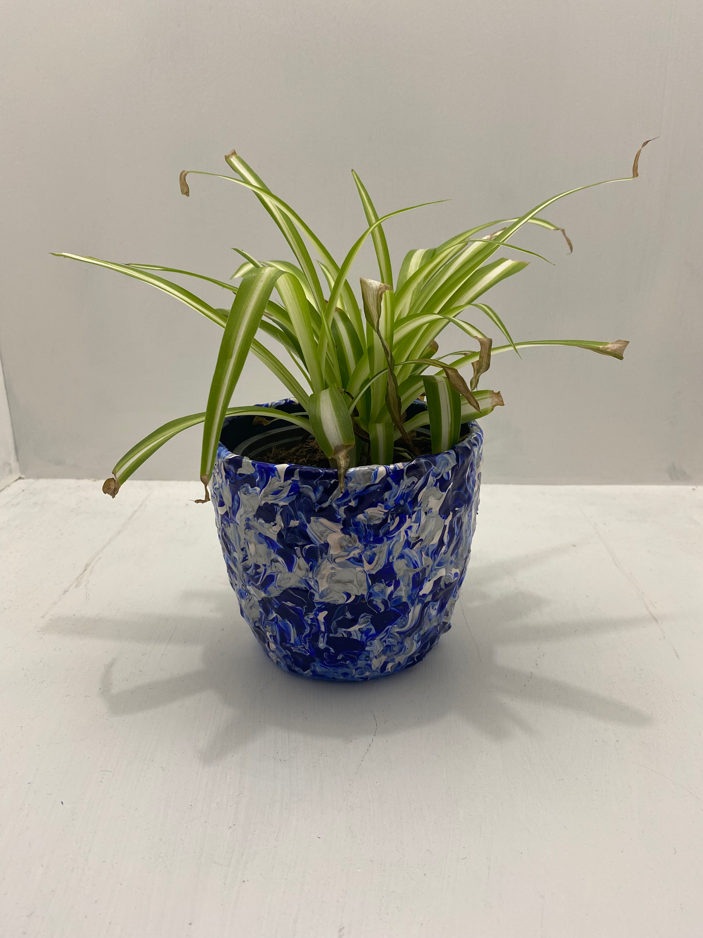 Blue Triple Stipple Pot