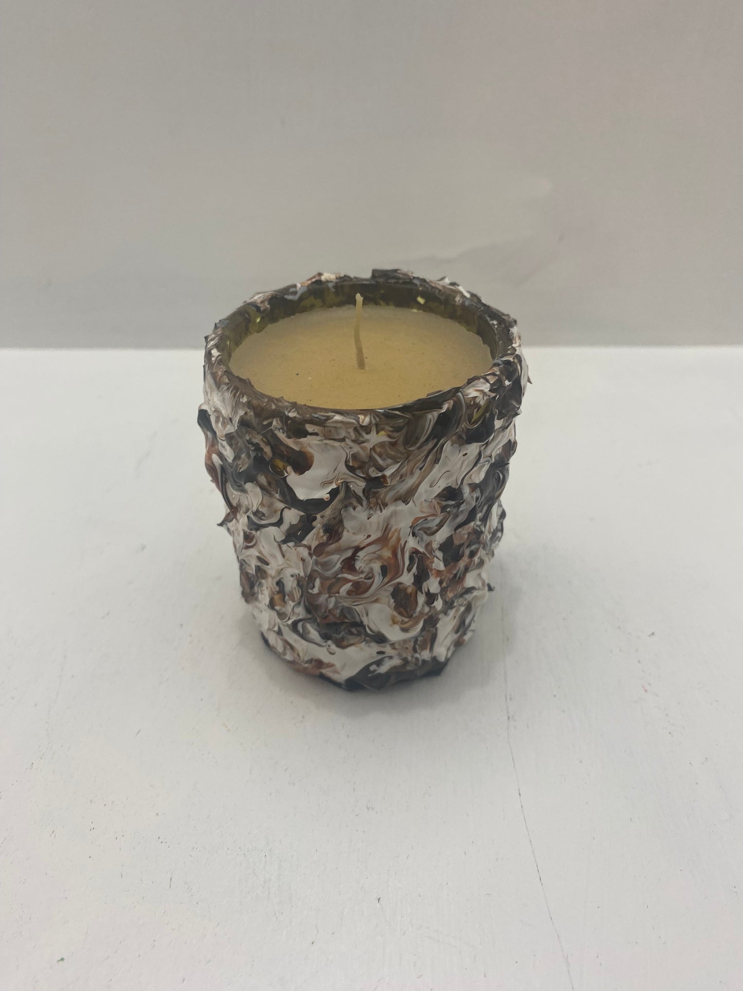 Brown Triple Stipple Candle
