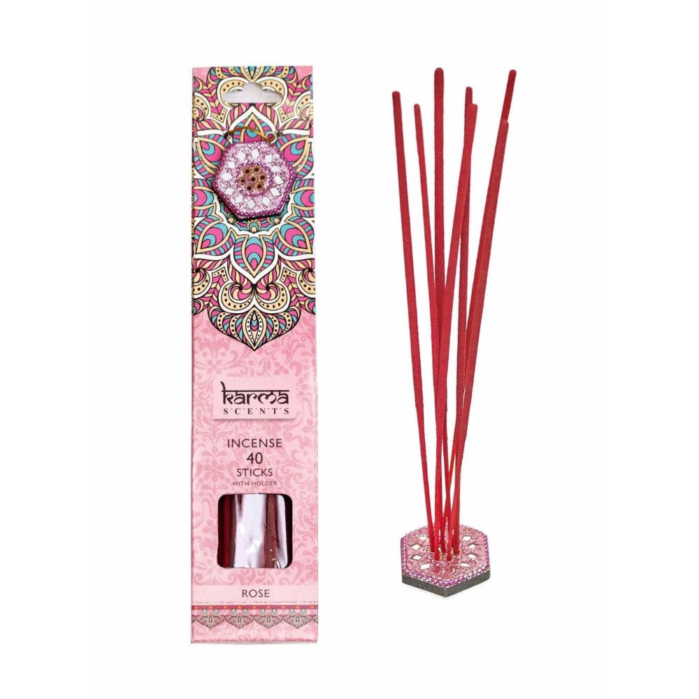 Rose Incense Sticks with holder