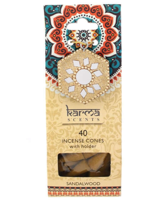 Sandalwood Incense cones with holder