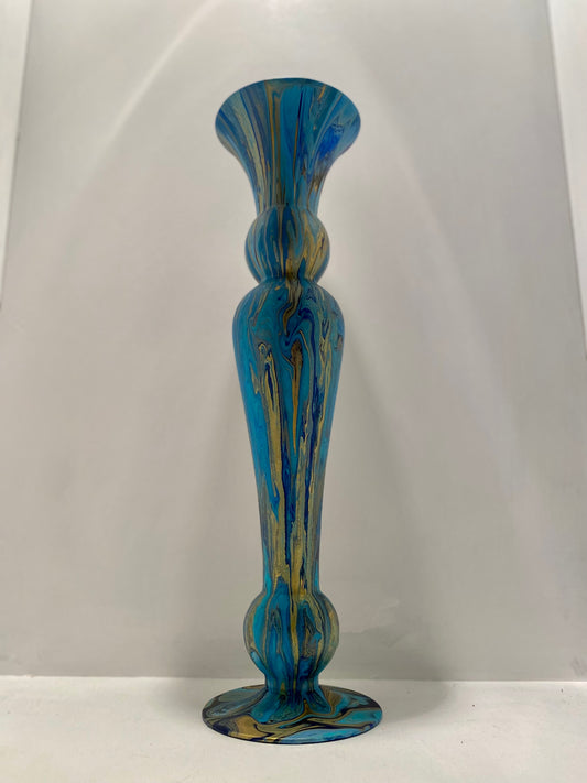 Tall Blue Vase