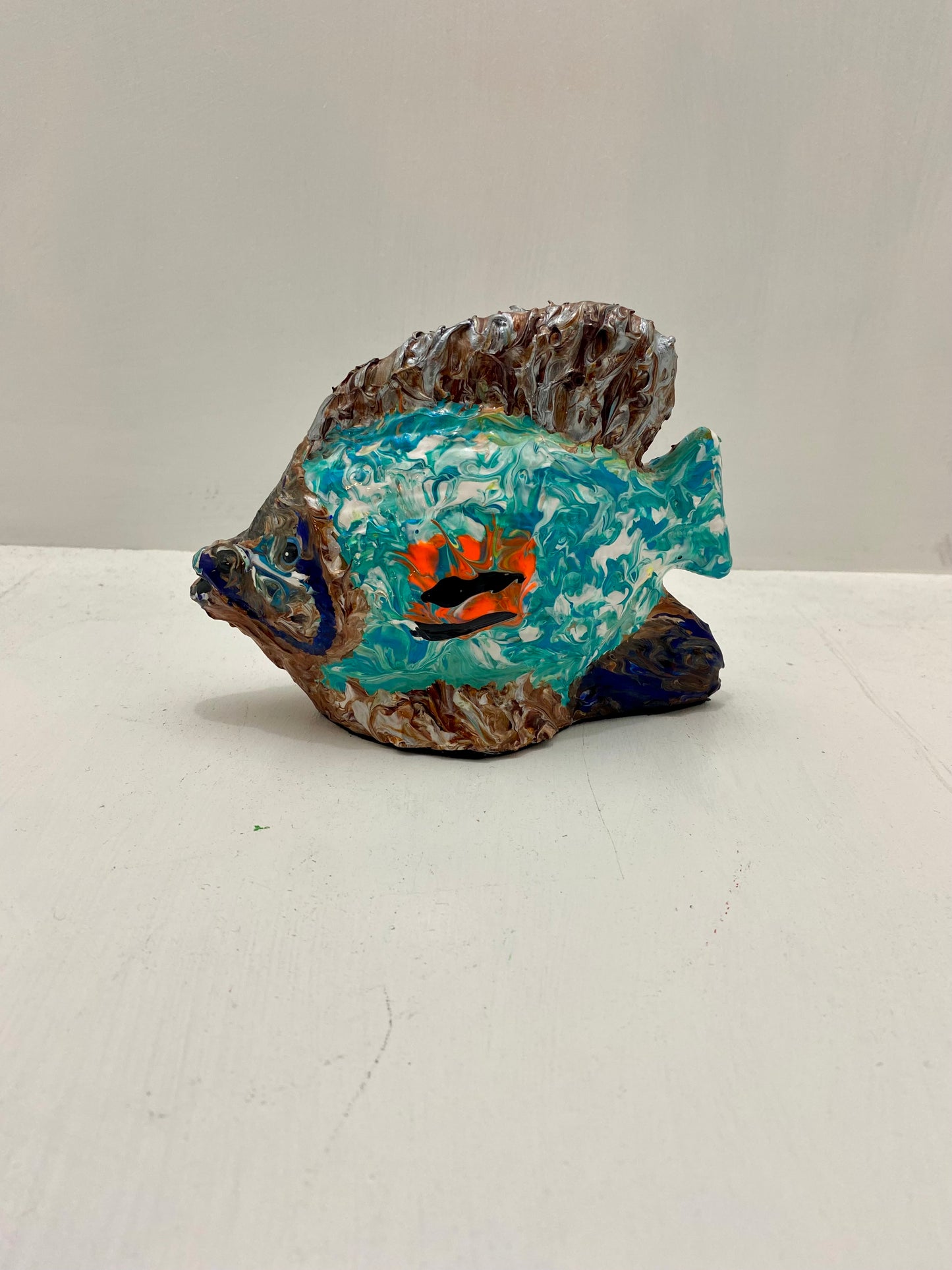 Green Tropical Fish Ceramic