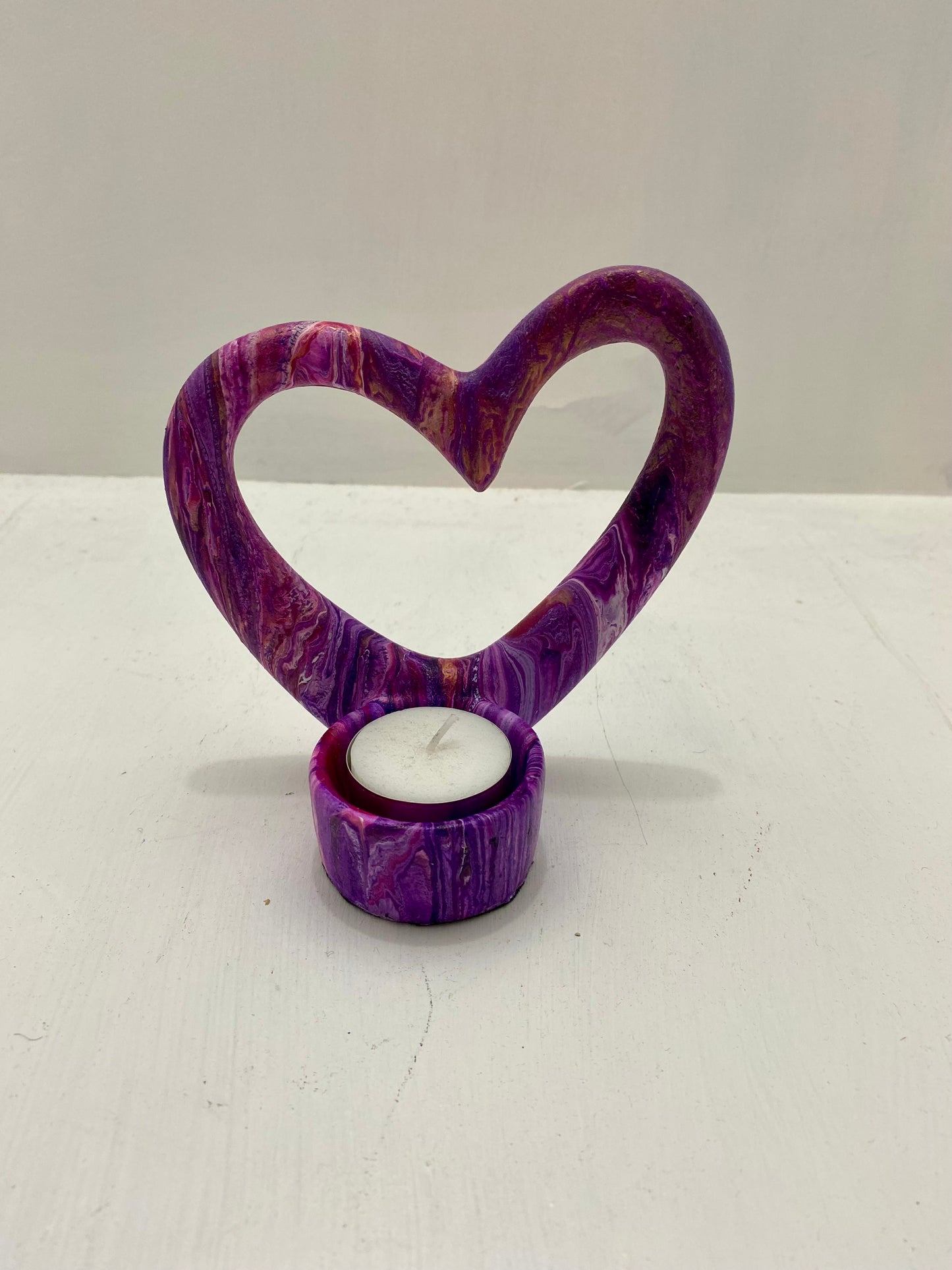 Heart with tea light pot