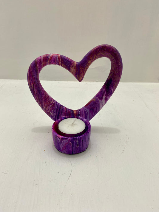 Heart with tea light pot