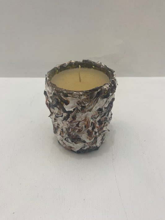 Brown Triple Stipple Candle
