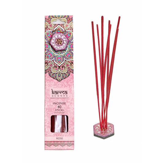 Rose Incense Sticks with holder