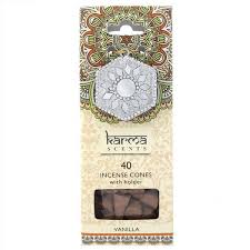 Vanilla Incense cones with holder